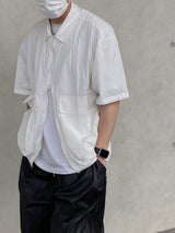 Nylon Pintuck Half Pants 2C