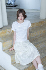 rosette pocket skirt(cream)