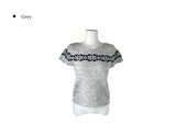 Ulba Snowflake Nordic Short Sleeve Knit