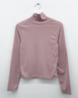 レイストライプタートルネックTシャツ (4 Colors)