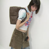 Soft Basket Hobo Bag (S)(brown)
