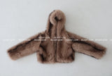 Like Hood Zip-Up Fur Jacket