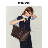 muva.レザー トラベル ハンド＆ショルダーバッグ ラージキャパシティ ジムバッグ