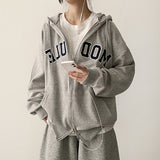 Modular Patch Embroidery Hoodie Zip-Up