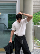Slaig Skirt Summer Cooling Henry Neck Short Sleeve Knit