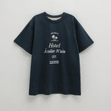 (T-6809)レタリングルーズフィットTシャツ
