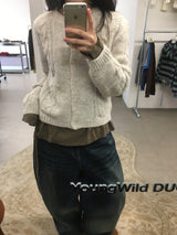 クチュールケーブルニットカーディガン (3color)