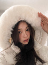 #Winter 2WAYファーフードクロップパディング (3color)