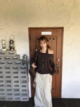 Lodi ドットオフショルダーニット