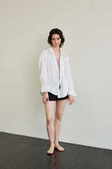 LUMINOUS OVERSIZED SHIRT / WHITE