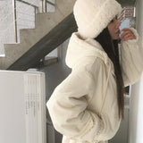 【BELLIDE MADE】ボアフリース＋コーデュロイリバーシブルジップアップパーカー