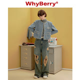 WhyBerry24AW ショートコート “Pearl Corridor”レトロラウンドネックジャケット