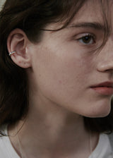 [925 silver] Deux.silver.90 / bambou earcuff (silver)
