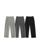 LMNリバーワンタックサイドバンディングセミワイドスラックス (3 colors)