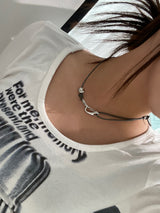Leather Ball Buckle Necklace
