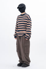 メリストライプロングスリーブTシャツ