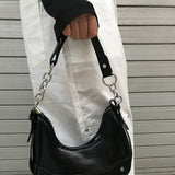 チェーンレザーミニショルダーバッグ
