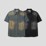 Summer Cool Oil Washed Western Denim Shirt
