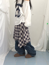 Numbering loose sweatshirt