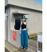 ワイドタックナイロンパンツ