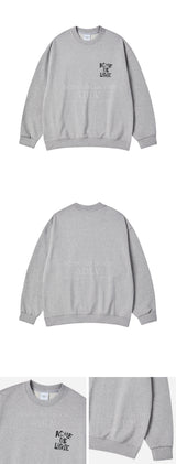 25SS インクスタンプロゴスウェットシャツ メランジ