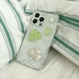 [made]three-leafs clover resin phonecase 