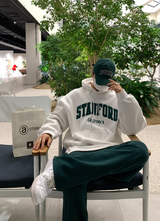  Urban Stanford Double Middle Cloth Embroidery Hoodie