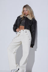 EYELET CARGO PANTS