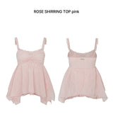 ローズシャーリングトップス pink