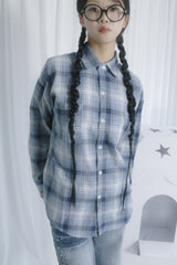 Checkered Over Fit Collar Shirt
