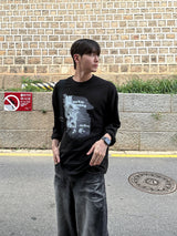 タイムプリンティング長袖Tシャツ