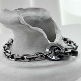 ss-6mm ブラックラインオリジナルチェーンブレスレット