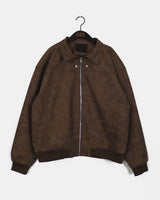 Kolmar Oversized-Fit Rivet-Washed Leather Jacket Jumper