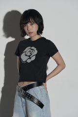 dot rose t (black)