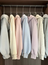 6 Color Daily Basic Oversized Pastel Hoodie