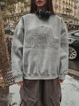 Art wool patch sweatshirt