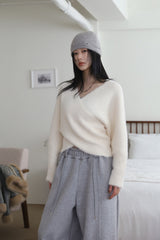 Fluffy Angora Wrap Knit