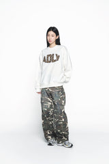 25SS ダメージウォッシュドワイドカーゴパンツ カモ