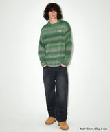 VARSITY LOGO GRADATION KNIT SWEATER