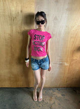 stud vintage denim shorts