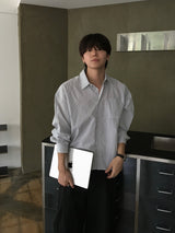 Cropped Stripe Shirt