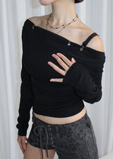 TRIPPLE PEARCING OFF TEE