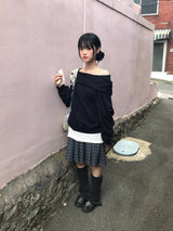 リブヴィンテージチェックスカート