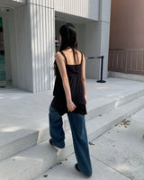 Denim damage pants