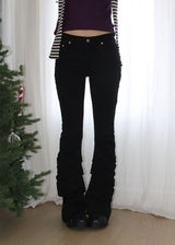 WARM SHIRRING BOOTS CUT PANTS