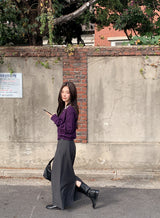 [SHOPPERMADE] Classic Mood Low-rise Maxi Skirt (2color)