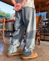 Solid Banding Wide Pants