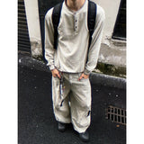 OV Henley Neck Stitch Long-Sleeve T-Shirt (2 colors)