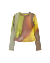 Asymmetric Ruched トップ(イェロー)