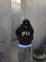 Pete Buckle embroidered fleece hoodie 4C